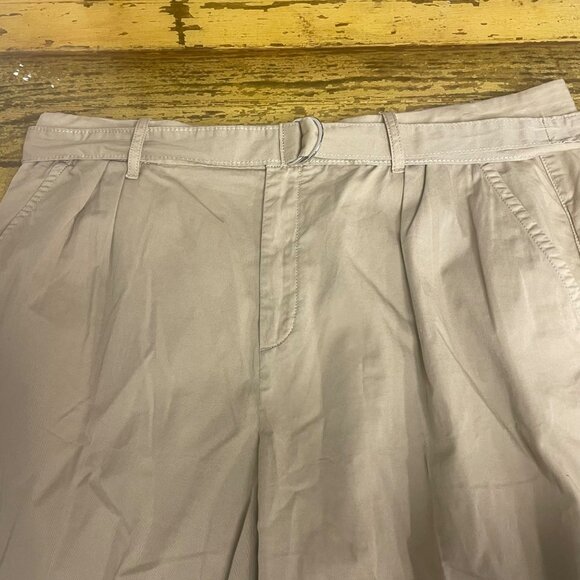 Everlane Easy Wide Leg Trench Pants Tan Sz 16 Belted Minimalist Organic Cotton - Picture 3 of 8